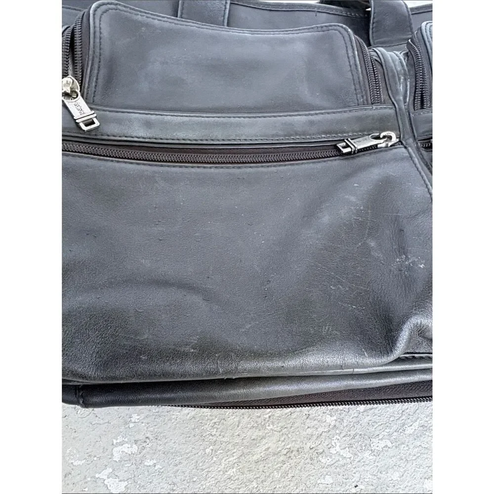 Tumi Alpha Napa leather expandable briefcase